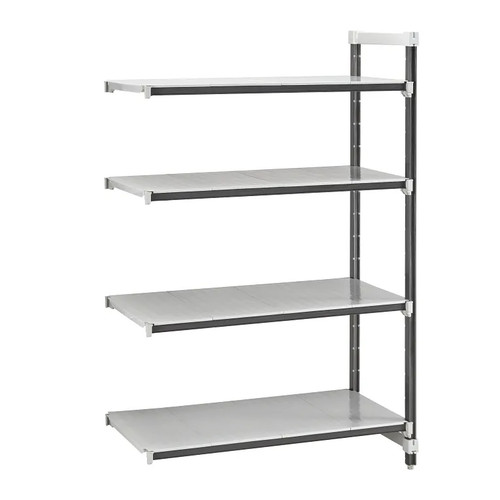 Cambro EXA186072S4480 2400 Lbs. Gray Solid Camshelving Elements XTRA Stationary Add-On Unit