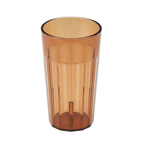 Cambro NT12153 12.6 Oz. SAN Amber Newport Tumbler - 36/Case