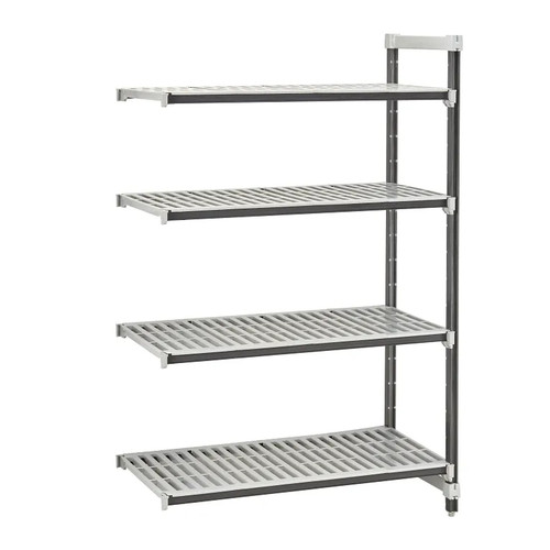 Cambro EXA183684V4480 2400 Lbs. Gray Louvered Camshelving Elements XTRA Stationary Add-On Unit