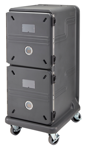 Cambro PCU2000HC615 32.63" W Plastic Insulated Electric Pro Cart Ultra Hot and Cold Food Pan Carrier - 115 Volts