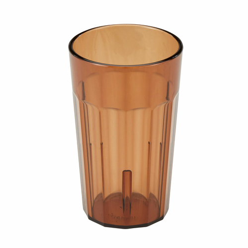 Cambro NT10153 10 Oz. SAN Amber Newport Tumbler - 36/Case