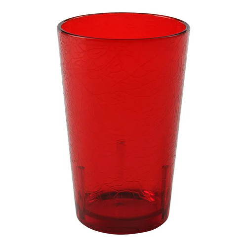 Cambro D8156 8 Oz. SAN Ruby Red Del Mar Tumbler - 36/Case