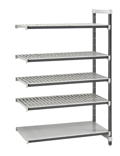 Cambro EXA213684VS5480 36" W Gray Polypropylene Camshelving Elements XTRA Stationary Add-On Unit