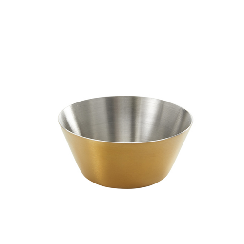 American Metalcraft SATSCG3 1.5 Oz. Stainless Steel Gold Round Sauce Cup