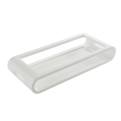 American Metalcraft MWTW21 21.75" L White Wood Rectangular Serving Tray