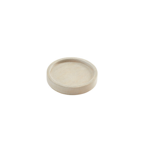 American Metalcraft MWPS5 5" W Wood White Plate