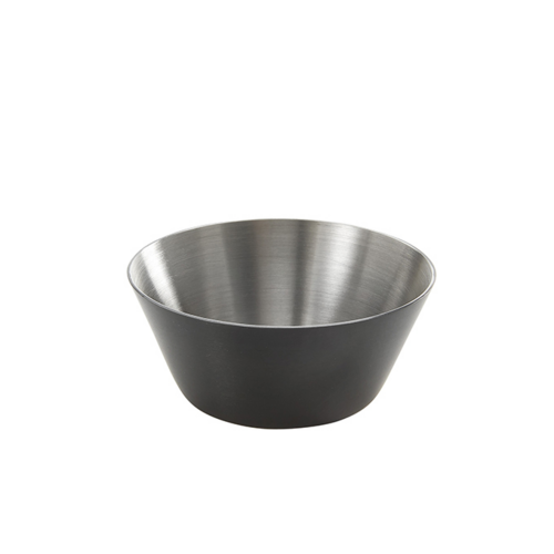 American Metalcraft SATSCB3 1.5 Oz. Stainless Steel Black Round Sauce Cup