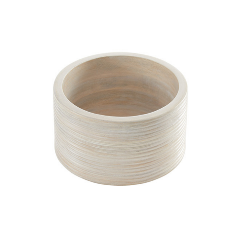 American Metalcraft MWRS9 104 Oz. Sun-Bleached Wood Round Hampton Collection Bowl or Riser