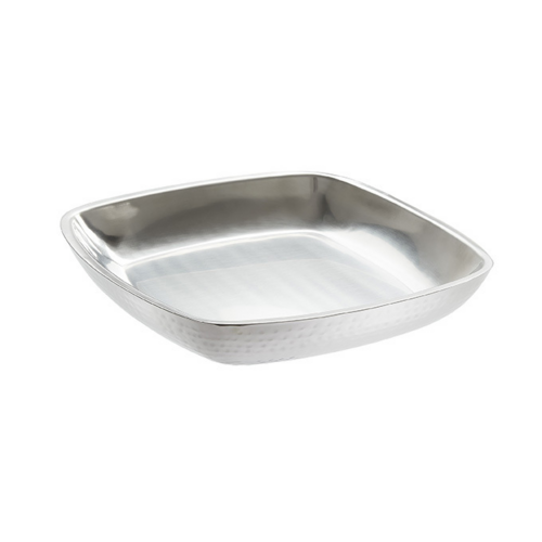 American Metalcraft DWHSSEA12 12" Stainless Steel Square Silver Double Wall Seafood Tray