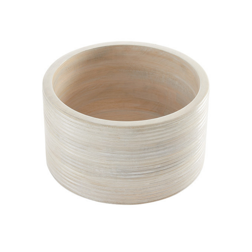 American Metalcraft MWRS11 226 Oz. Sun-Bleached Wood Round Hampton Collection Bowl or Riser
