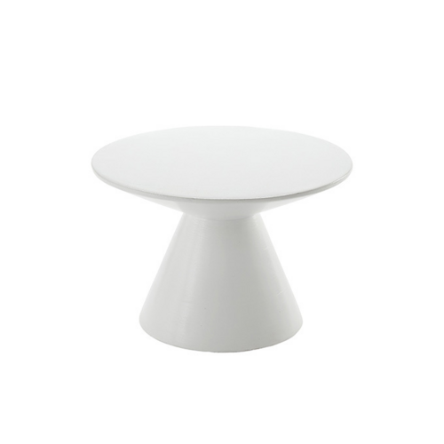 American Metalcraft MWPDW6 6.25" H White Wood Pedestal