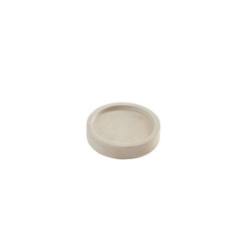 American Metalcraft MWPS4 1.25" W Wood White Plate