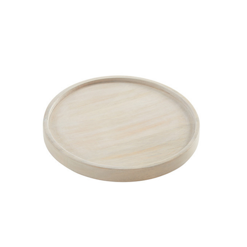 American Metalcraft MWPS9 9" W Wood White Plate