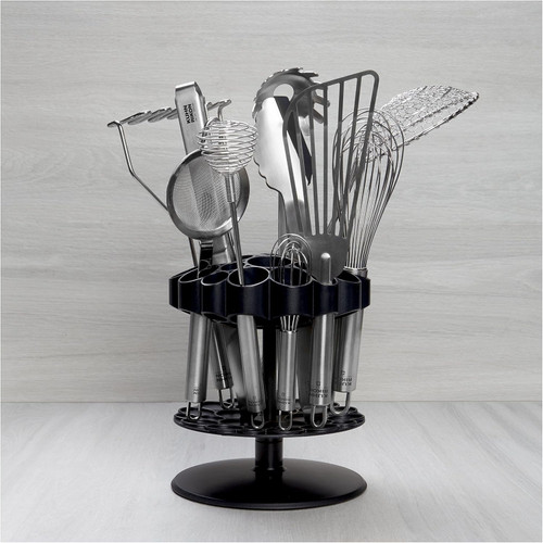 Kuhn Rikon 20048 6" W Black Plastic Rotating Honeycomb Utensil Caddy