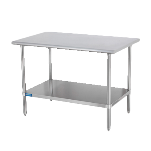 Sapphire Manufacturing SMT-1848S 18" D x 48" W Stainless Steel 18 Gauge Work Table with Undershelf