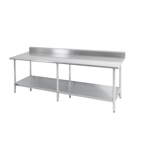 Sapphire Manufacturing SMTB-24120S 120" W x 24" D 18 Gauge Stainless Steel Base Work Table