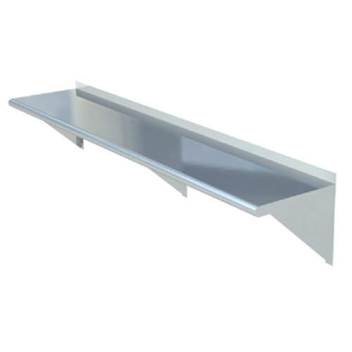 Sapphire Manufacturing SMWS-1872 72" W x 18" D Stainless Steel 18 Gauge Wall Mounted Shelf