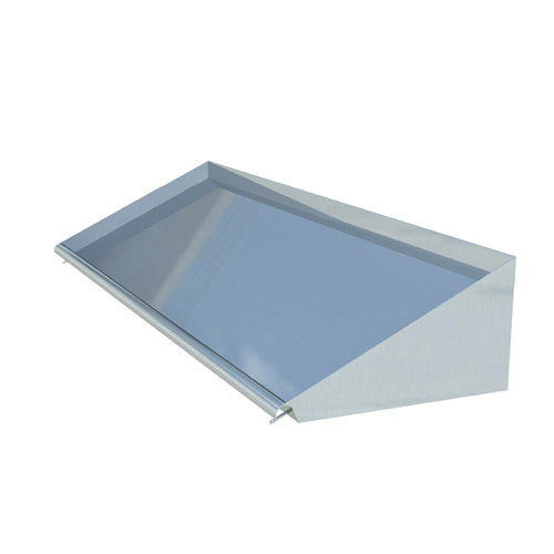 Sapphire Manufacturing SMSR-63 63" W x 22.5" D Stainless Steel Solid Wall Mount Slanted Rack Shelf