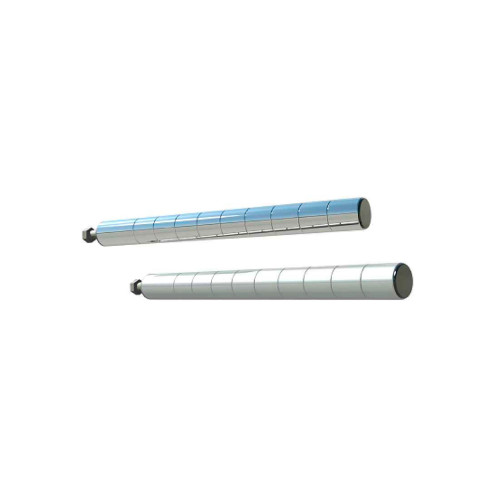 Sapphire Manufacturing SMEP-08GY 8" Gray Epoxy Coated Finish Post for Wire Shelving