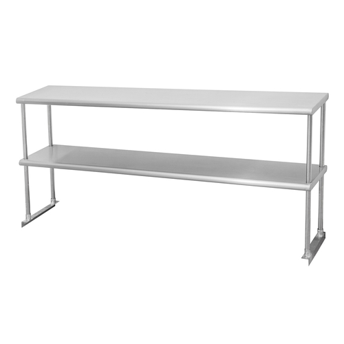 Sapphire Manufacturing SMDOS-1224 24" W x 12" D 18 Gauge Stainless Steel Double Overshelf
