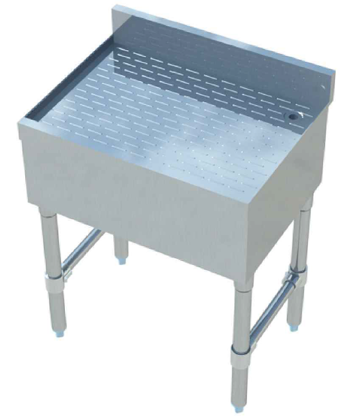 Sapphire Manufacturing SMBD-24 24" W x 18" D Stainless Steel Underbar Drain Board