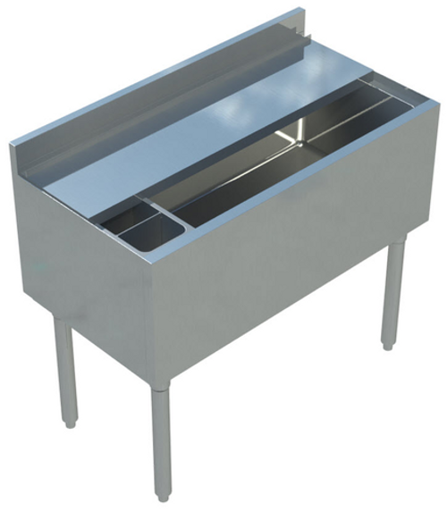 Sapphire Manufacturing SMIB-1836 36" L Stainless Steel 7 Circuit Insulated Underbar Ice Bin