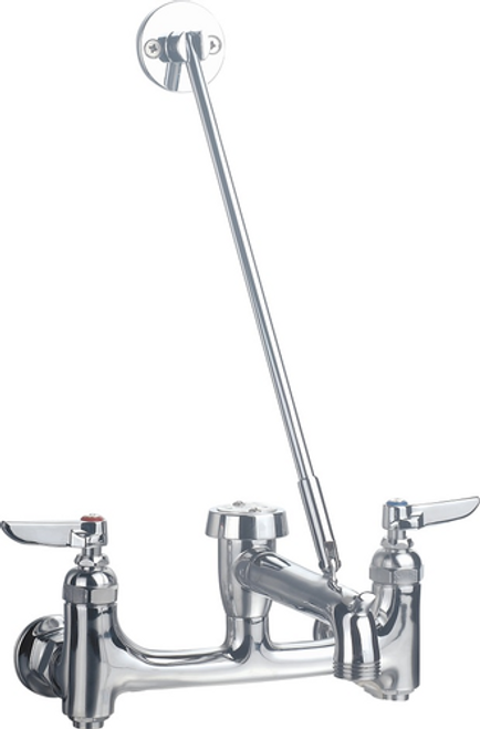 Sapphire Manufacturing TWMSF-865 8" Centers Wall Mount Polished Chrome Plated Brass Body Service Sink Faucet