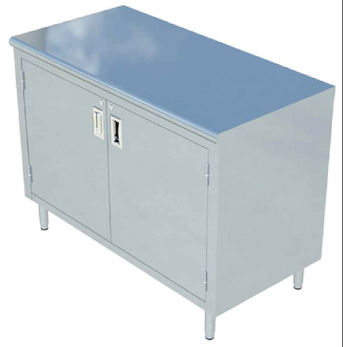 Sapphire Manufacturing SMDC-2424HL 24" W x 24" D Stainless Steel Cabinet Base with Hinged Door and Lock Chef Table