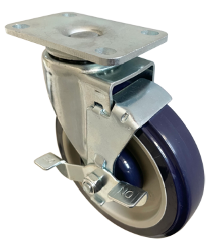 Sapphire Manufacturing SM-CS213 250 Lbs. Polyurethane Wheel Rectangular 2.38" x 3.63" Plate Caster