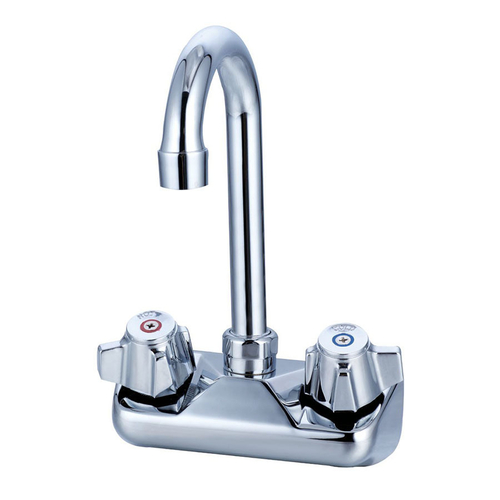 Sapphire Manufacturing TWMF-435G 4" Centers 3.5" Swivel Gooseneck Spouts Backsplash and Wall Mount Tap Faucet