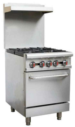 Sapphire Manufacturing SE-RA24-LP 24" W Stainless Steel Front Liquid Propane Sapphire Restaurant Range - 151,000 BTU