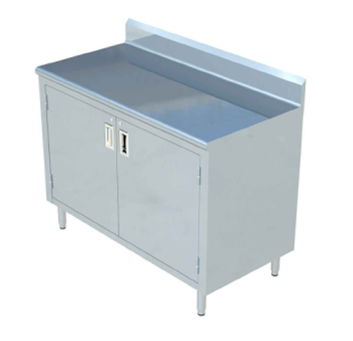 Sapphire Manufacturing SMDCB-3018HL 18" W x 30" D 304 Stainless Steel Cabinet Base with Hinged Doors Work Table
