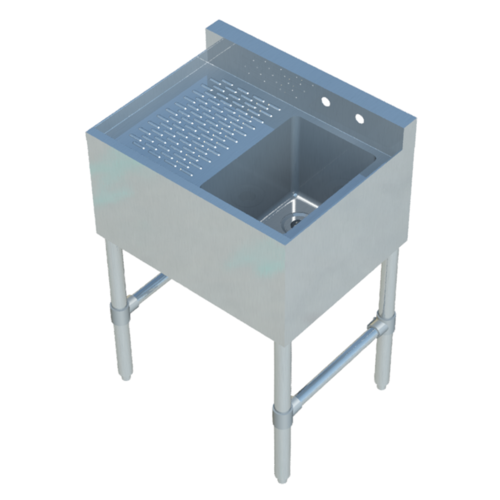 Sapphire Manufacturing SMBS-1L 24" W x 18.75" D Stainless Steel 1-Compartment Underbar Sink