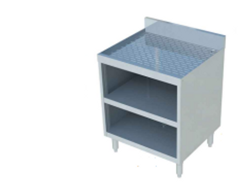 Sapphire Manufacturing SMBGR-241 24" W x 21" D Stainless Steel Open Base with Adjustable Shelf Underbar Glass Rack Unit