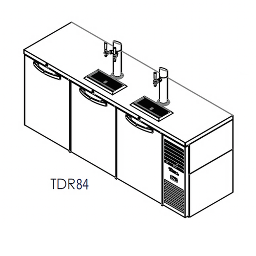 True TDR84-RI Refrigerated Draft Bar Cooler