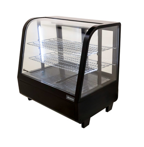 Omcan USA 27155 3.5 Cu. Ft. Black Refrigerated Display Case - 110 Volts 1-Ph