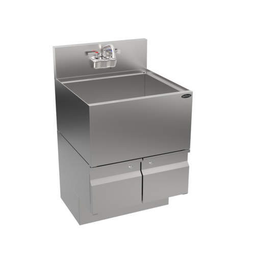 Krowne AL24-24 24" W Stainless Steel Alchemy Series Underbar Ice Bin or Cocktail Unit