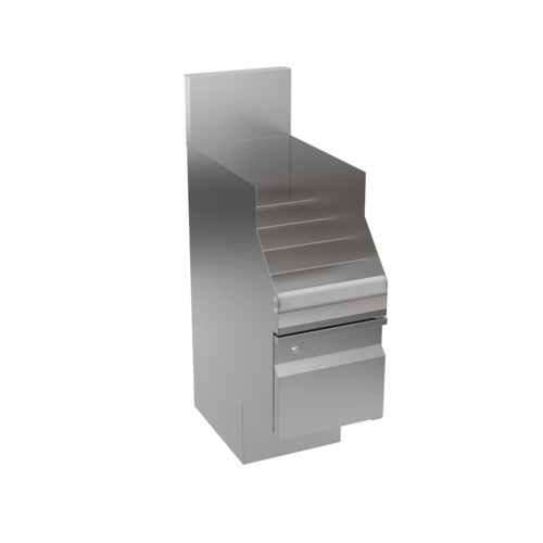 Krowne AL24-ML12 12" W Stainless Steel Alchemy Series Underbar Liquor Display with Adjustable Bullet Feet