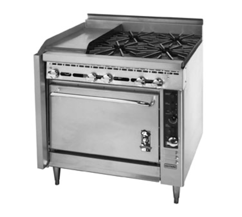 Montague V136-6 Legend 36" Heavy Duty Liquid Propane Range with 4 Burners - 175,000 BTU