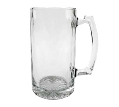 Anchor 90272 25 Oz. Clear Glass Smooth Sides Champions Mug