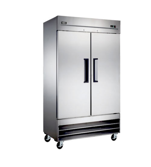 Omcan USA 50110 39.5" W Stainless Steel Solid Doors Reach-In Refrigerator - 115 Volts