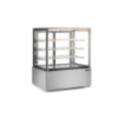 Omcan USA 49297 47" W Stainless Steel Floor Model Heated Display Case - 110 Volts