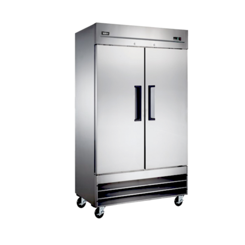 Omcan USA 50111 26.5 Cu. Ft. Stainless Steel 2-Section Reach-In Freezer - 115 Volts