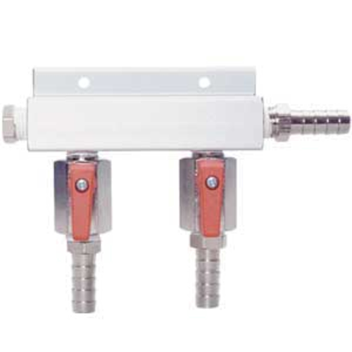 Micro Matic 751-017 Aluminum Two Way Shut Off Gas Distributor Manifold