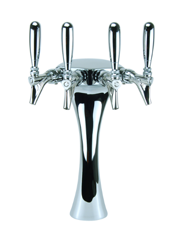 Micro Matic A-G5-4-C-G Chrome 4 Faucets Anaconda Draft Tower