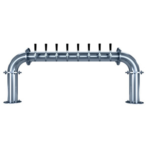 Micro Matic TT-U-8KR-11 Stainless Steel 8 Faucets Glycol Cooled Titan "U" Draft Tower