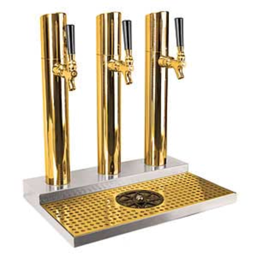 Micro Matic BS-SKY-3PVDKR Stainless Steel 3 Faucets Glycol Cooled Skyline Draft Beer Station