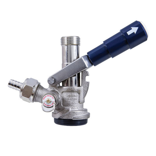 Micro Matic 7485BB-B Chrome Plated Brass Body and Probe Blue D System Keg Coupler