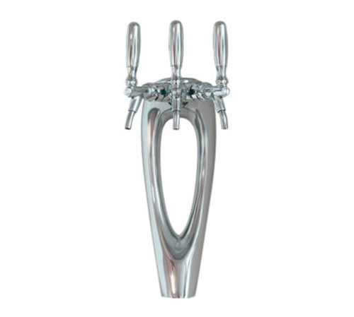 Micro Matic 9503-C Chrome 3 Faucets Glycol Cooled Mystique Draft Beer Tower
