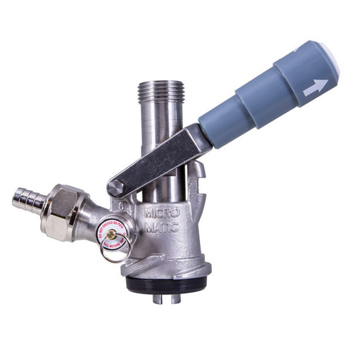 Micro Matic 7486SS Stainless Steel Body & Probe Grey S System Keg Coupler